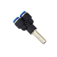 Buy cheap White / Black Pneumatic Tube Fittings PWJ Three Way Y Tee Die - Down Plug - In product