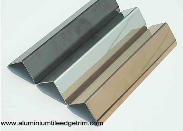Buy cheap 25mm X 25mm Aluminum / Stainless Steel Corner Guards For Walls Mirror Effect from wholesalers