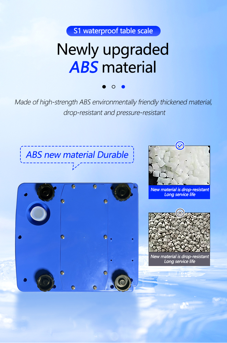 Battery 6V/5Ah 30KG Waterproof Scale with Double Layer Structure and Precision Sensor