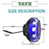 Buy cheap Red 6500K External Spotlight Universal Moto Headlight Projector Lens from wholesalers