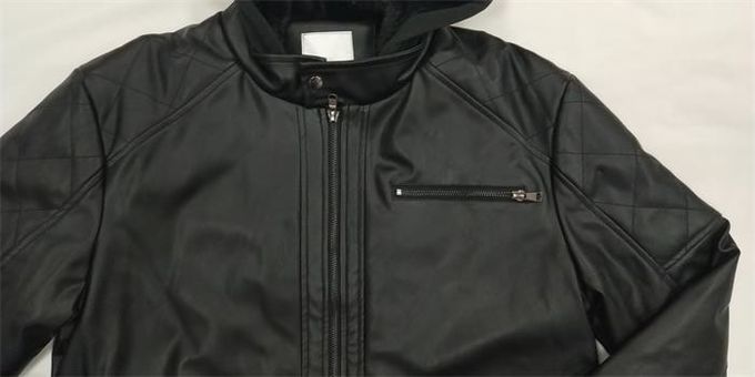 Polyurethane Pu Leather Puffer Jacket Mens