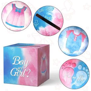 Buy cheap Gender Reveal Boy or Girl Box Baby Shower Decorations Boys Girls Party Decoration Set from wholesalers