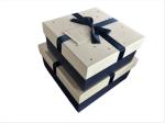 Jewelry Custom Square Delicate Patterned Gift Box With Bow