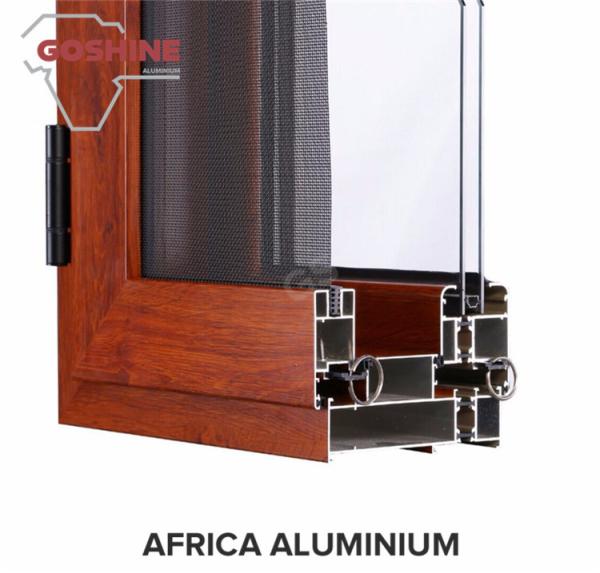 Buy cheap T Shape Wood Finish Aluminium Profiles Length Customized For Glass Doors from wholesalers