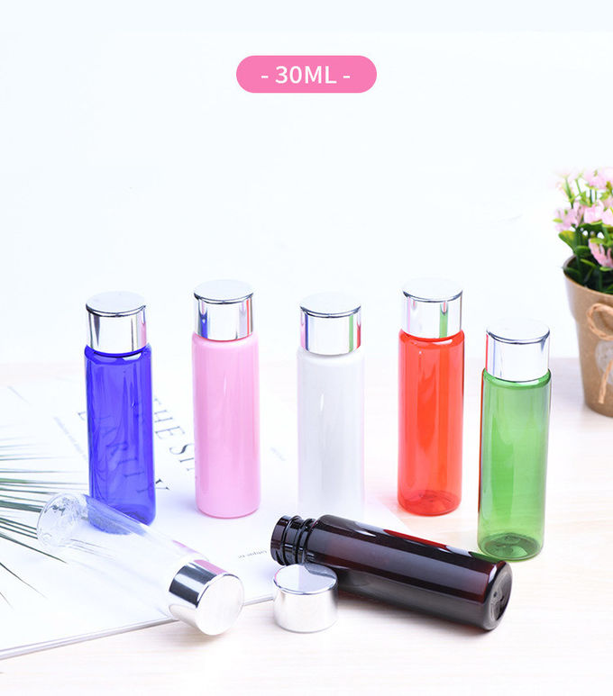 100ml Plastic Lotion Pump Bottles Pet Material With Anodized Aluminum Cover