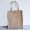 Buy cheap Long Rope Reusable Jute Shopping Bags / Elegant Jute Monogram Tote Bag from wholesalers