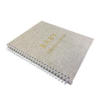 Buy cheap Journals Spiral Bound Book Hardcover Hot Foil Stamping Natural Linen Fabric product