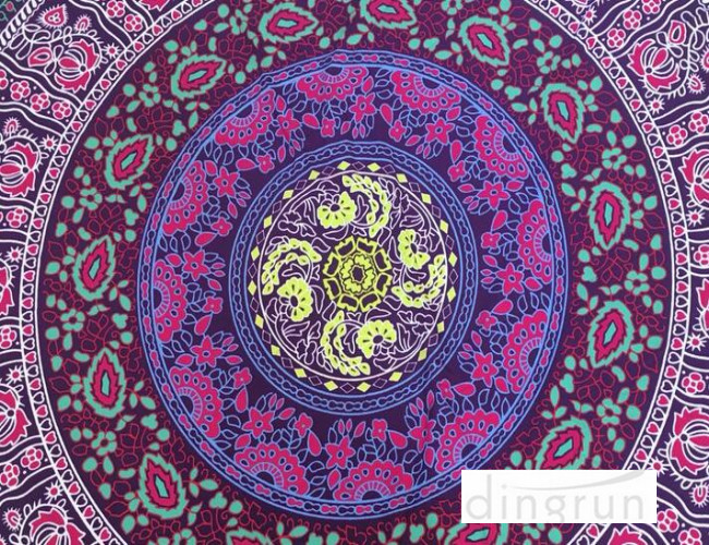 Soft Velour Reactive Custom Printed Beach Towels With Tassel 150 * 150cm