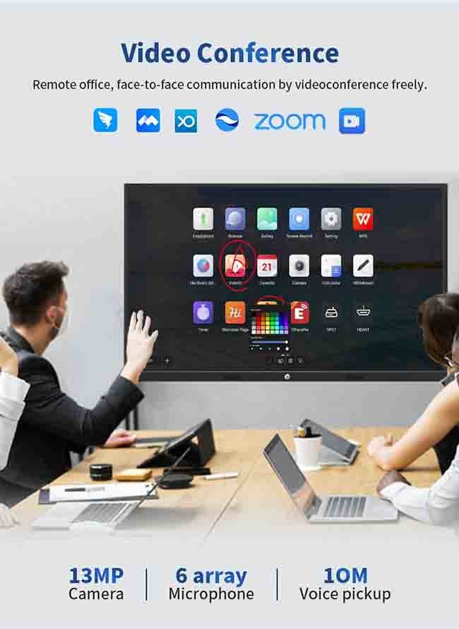 4K Digital Interactive Whiteboard Smart Flat Panel for Classroom and Education