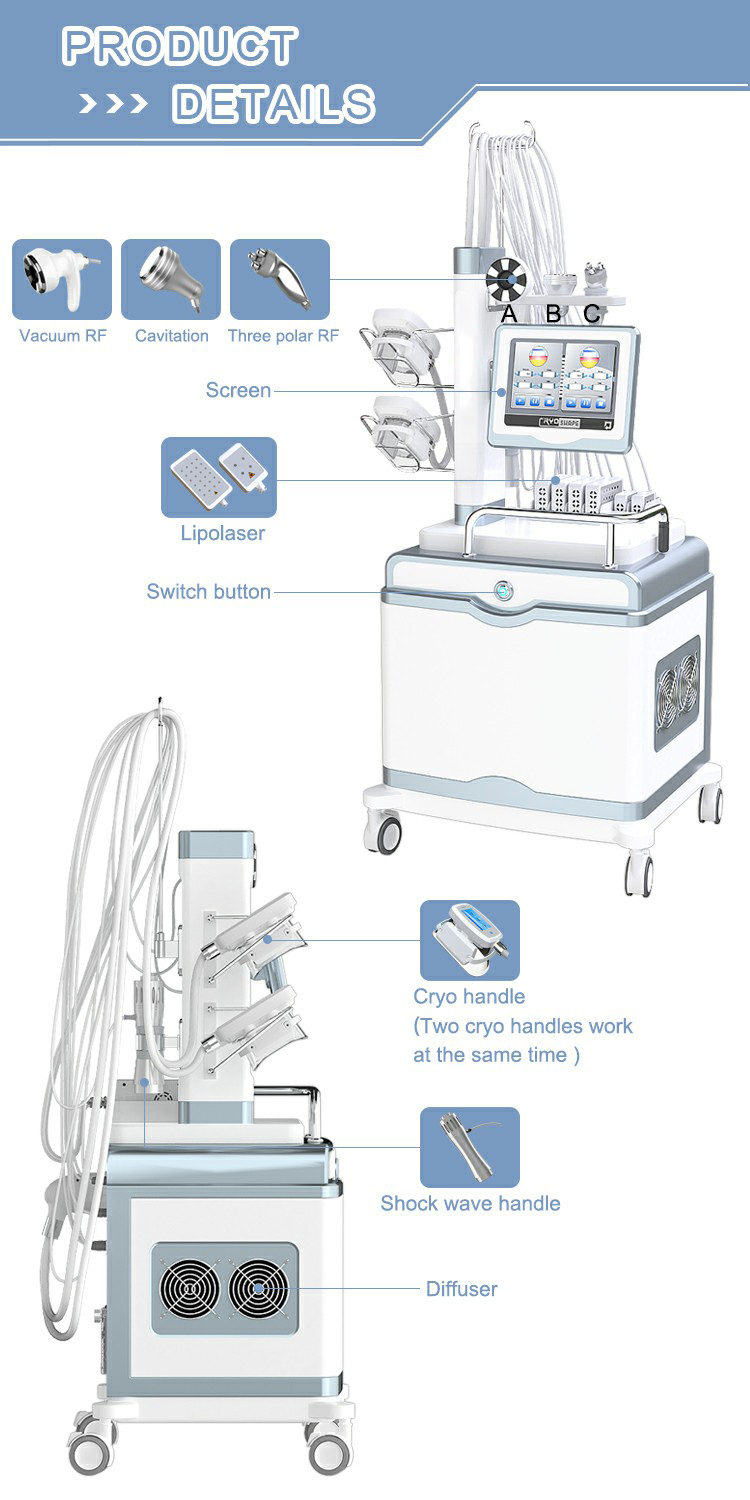 Shockwave Cryo Laser Therapy Machine High Intensity 1000W