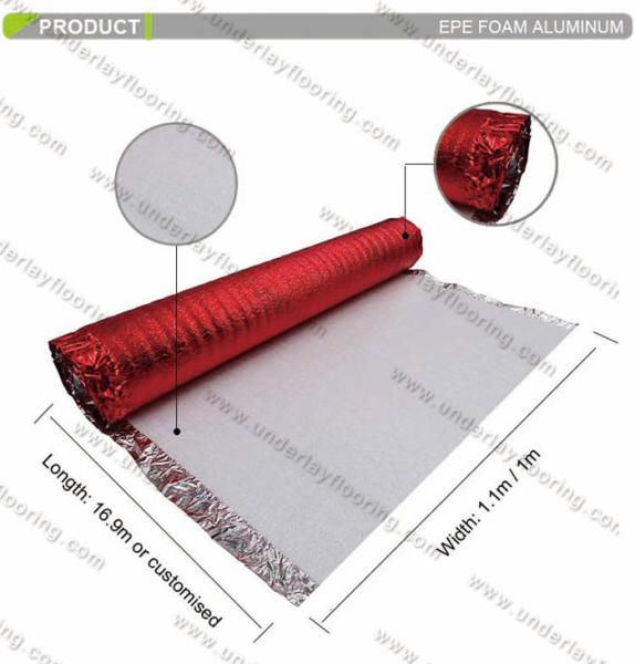 Buy cheap 2mm EPE Foam Underlay With Aluminum Film For Laminate Flooring from wholesalers