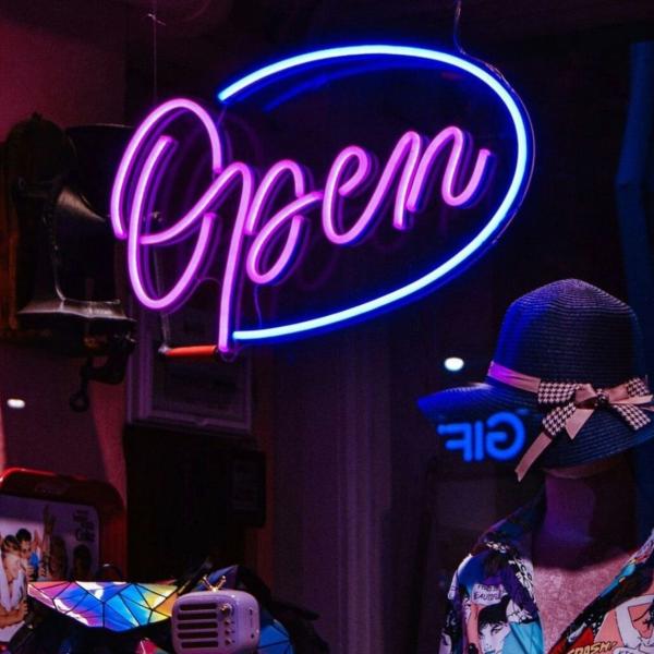 Buy cheap ROHS Led Neon Open Sign Closed 60c Blue Hotel Bar Cafe from wholesalers
