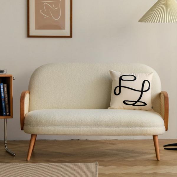 Buy cheap Solid Wood Rattan Modern Fabric Sofa Set Cloth Single Leisure Chair from wholesalers