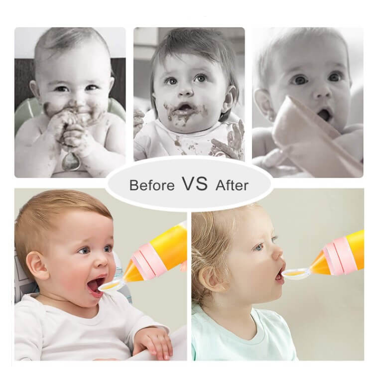 Infant Liquid Feeding Silicone Bottle Children'S Food Grade Silicone Extrusion Integrated Complementary Food Bottle
