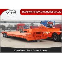 Buy cheap Front Load Removable Gooseneck Low Flatbed Trailer 100 Tons 3 Axles product