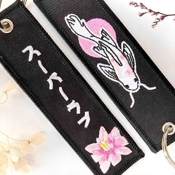 Buy cheap Personalized Keychain Double Sided Embroidery Label Anime Design Namel Tag Custom Embroidery Keychain Anime Embroidered KeyChain from wholesalers
