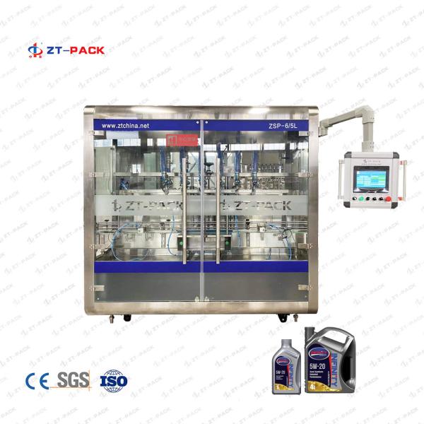 PLC Lubricant Filling Machine Automatic 220v Bottle Filling Capping And Labeling