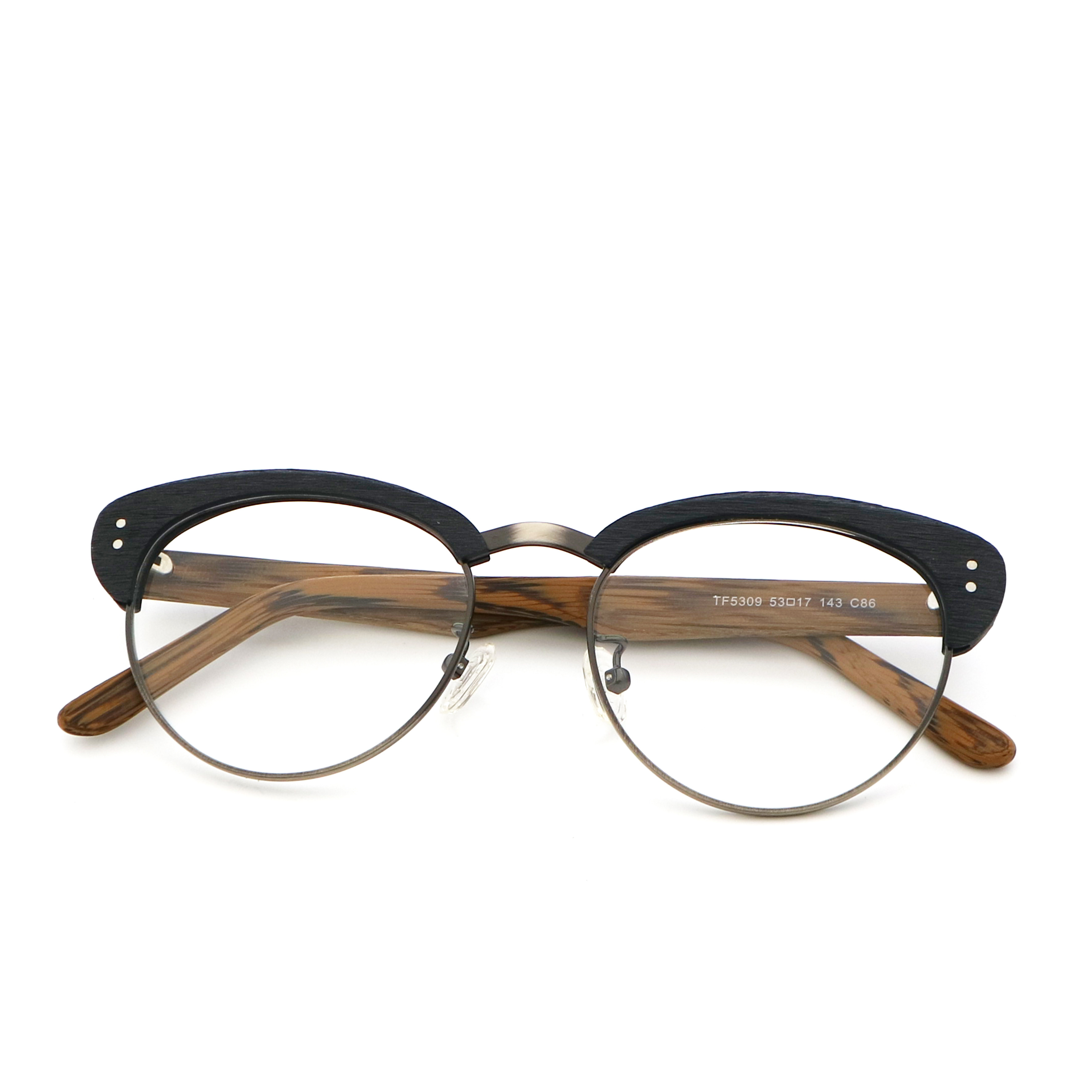 Handmade Acetate Retro Wood Copy Optical Glasses Frame MR 5309