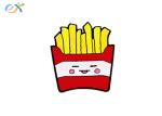 French Fries Embroidered Iron On Patch Rayon Thread Twill Fabric Velcro Backingo