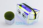 Women makeup organizer travel toiletry bags/ transparent PVC cosmetic, bag with