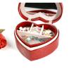Buy cheap jewelry box making with leather red jewelry box from wholesalers