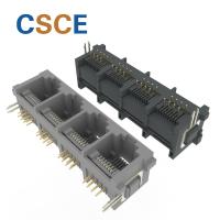 Buy cheap CSCE-52B-488111X01 Series 1x4 Multi-Port RJ45 Connector 8P8C 90 Degrees product