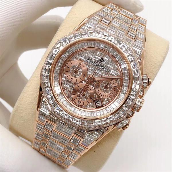 Buy cheap Men Brand Moissanite Diamond Watches Handmade Inlay Buss Down Watch VVS from wholesalers