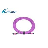 Buy cheap Multimode Fiber Optic WDM MPO To MPO Female 12 Fibers OM4 50/125 Type B LSZH product