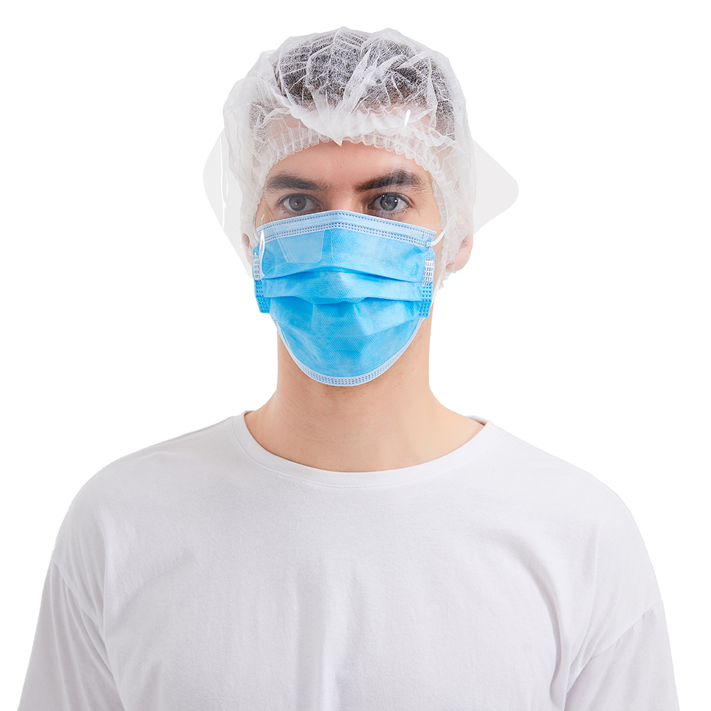 CE FDA 17.5*9.5cm Disposable Face Mask 3 Ply Structure