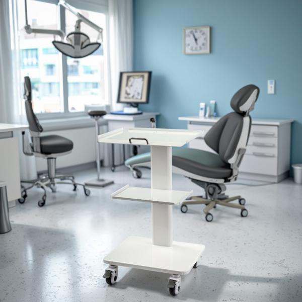 Dental Clinic Mobile Instrument Cart Dental Mobile Cart With Brake Caster Built