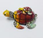 Mum & Baby Turtle metal trinket box turtle enamel metal jewelry box