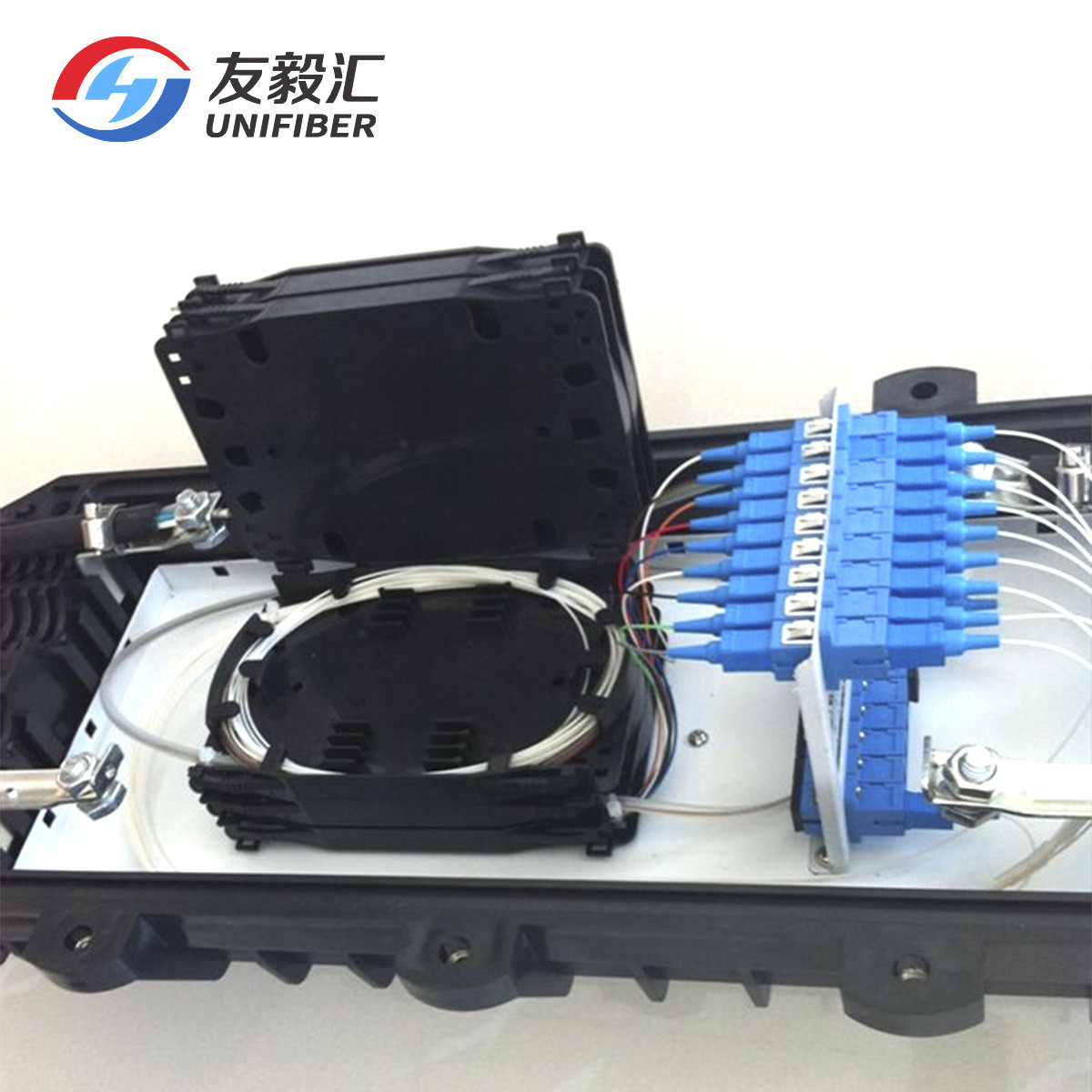 FTTx 22mm 12f 1x32 Plc Splitter Fiber Enclosure 4 In 4 Out