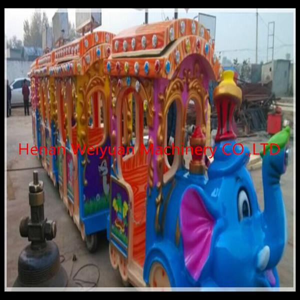 Buy cheap Big attraction!! kiddie amusement park train rides elephant train for sale from wholesalers