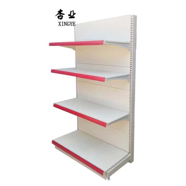 Buy cheap Factory customized color size top sale supermarket single double thickening product display pullet shelves gondola shelving from wholesalers