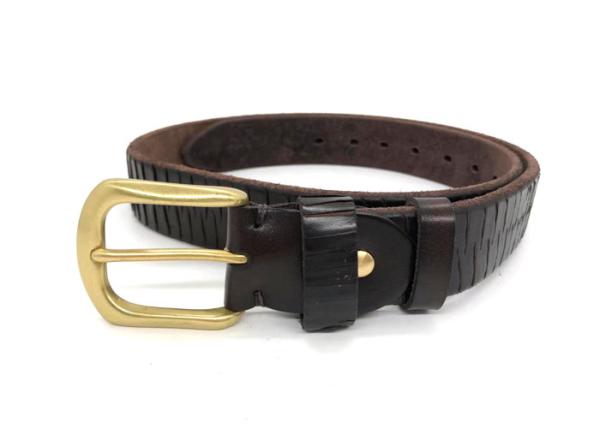 Buy cheap Customized Male 40mm Wide Cowhide Grain Leather Belt from wholesalers