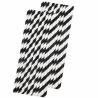 Buy cheap 7.7 Inch Biodegradable Black And White Striped Straws from wholesalers