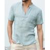 Buy cheap Oem Apparel Men Short Sleeve Shirts Linen Button Down Beach Casual Summer Shirts from wholesalers