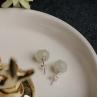 Buy cheap Sterling Silver 925 Natural Jade Engraved Flowers Stud Earring (TRS30897) from wholesalers