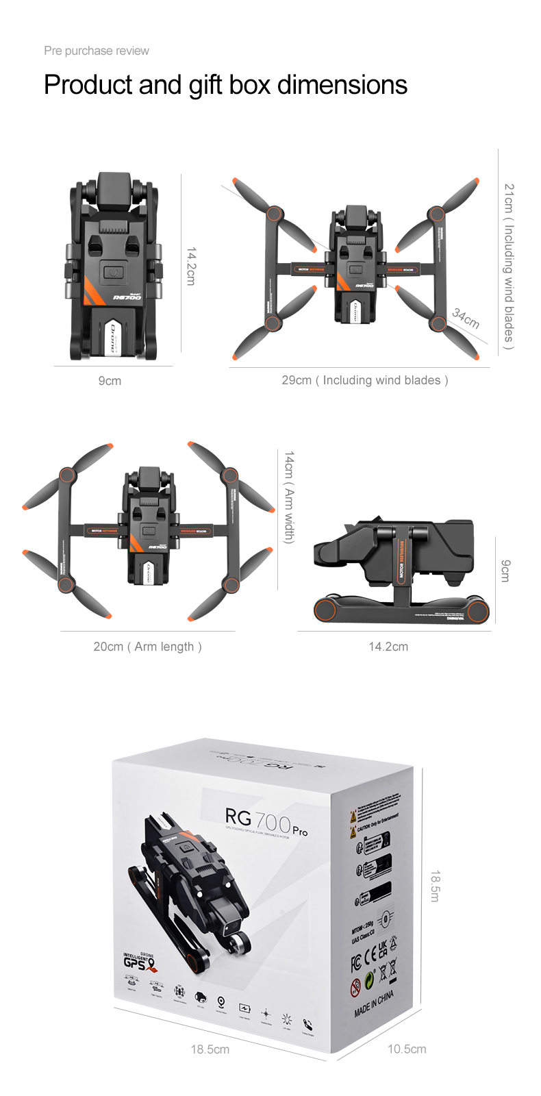Beginner Drones Rg700 Pro Mini Drone With Dual Cameras And Video Real-time Transmission Fpv Drone Rc Quadcopter With 4k Hd For Adults