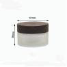 Buy cheap 15g 30g 50g Oblique Shoulder Glass Cosmetic Jar With Brown Wooden Lid Cream from wholesalers