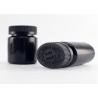 Buy cheap Black Color 75cc Medicine Pill Bottles Round Shape With Childproof Cap from wholesalers