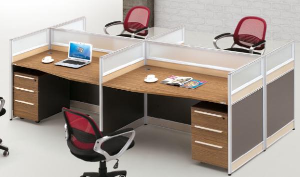 Buy cheap modern 4 seater office glass partition workstation furniture from wholesalers