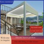 Outdoor Garden Villa Courtyard Pavilion with Louver Turning Aluminum Alloy