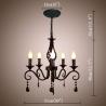 Buy cheap LED Metal Chandeliers 5 Lights Black Crystal Candle Chandelier Industrial Chandelier(WH-CI-134) from wholesalers