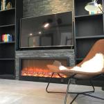 1300mm Electric Inbuilt Fireplace TV Stand Pure Decoration Tempered