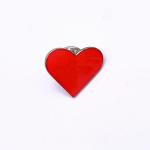 Fashion Heart Shaped Lapel Pins , Logo Die Struck Pin Badges For Collectible