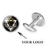 Buy cheap Plain Gold Custom Cufflinks Mens Engraved Cufflinks for Wedding Gift from wholesalers