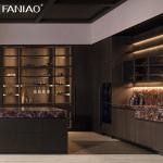 Custom Modular Modern Home Kitchen Furniture With Wine Cabinet