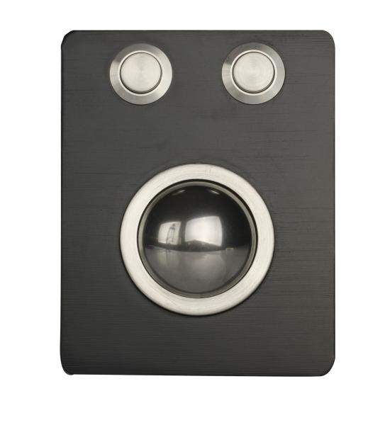 Buy cheap Mini Compact Industrial Black Metal Trackball with 2 Robust mouse Buttons from wholesalers