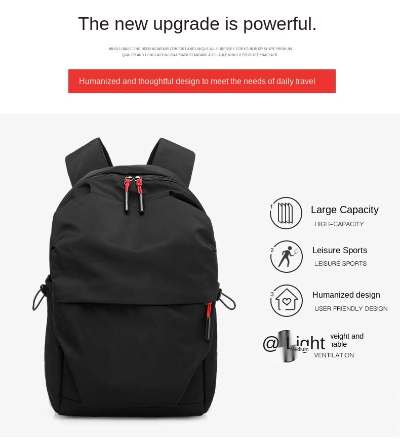Wholesale new custom men's and women's backpack Lightweight nylon Waterproof leisure fashion school bag